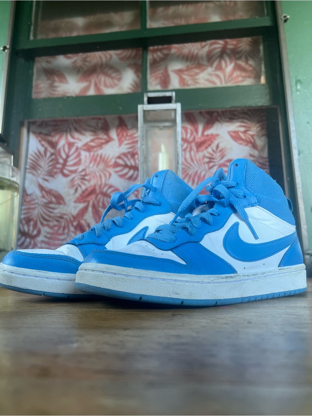 Kids High-Top Sneakers in Blue and White by Nike - Picture 5 of 6